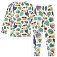 thumbnail image 2 of FORMRS Long Sleeve Top and Pants Pajama Set for Niños 2-Piece Sleepwear, Sizes 18M-8Y, Vibrant Toucans Pattern, 2 of 6