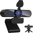 thumbnail image 1 of Cámara web 2K con micrófono y cubierta de privacidad, cámara para computadora QHD 30 fps USB 3.0 con corrección automática de luz, Plug and Play, para Zoom/Skype/Teams/OBS/Facetime, 1 of 5