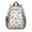 Dinosaur and Floral-2, variant on Dinosaur and Floral White Pattern Backpack for School, Cute School Bag with Adjustable Shoulder Straps and Padded Back, 15"x11.42"x5.5"