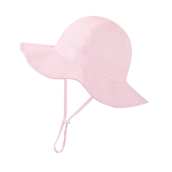 yocbz Baby Girl Sun Hat Baby Sunhat Toddler Baby Sun Hat, Adjustable Summer Bucket Hat Kids Quick Dry Water Resistant UPF 50 Protection for Beach Pool Outdoor Light Pink,1-2 Years