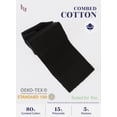 thumbnail image 6 of Hugh Ugoli Knee High Cotton Socks for Kids Girls Boys & Toddlers, Long School Uniform Socks, Soft & Comfortable,Black, 7-8 Years Old, 4 Pairs, 6 of 8