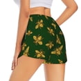 thumbnail image 4 of Picia Hohey Bee Pattern Women's 2 in 1 Athletic Running Shorts High Waisted Workout Casual Gym Sweat Shorts with Comfy Liner Zipper Pockets-Medium, 4 of 9