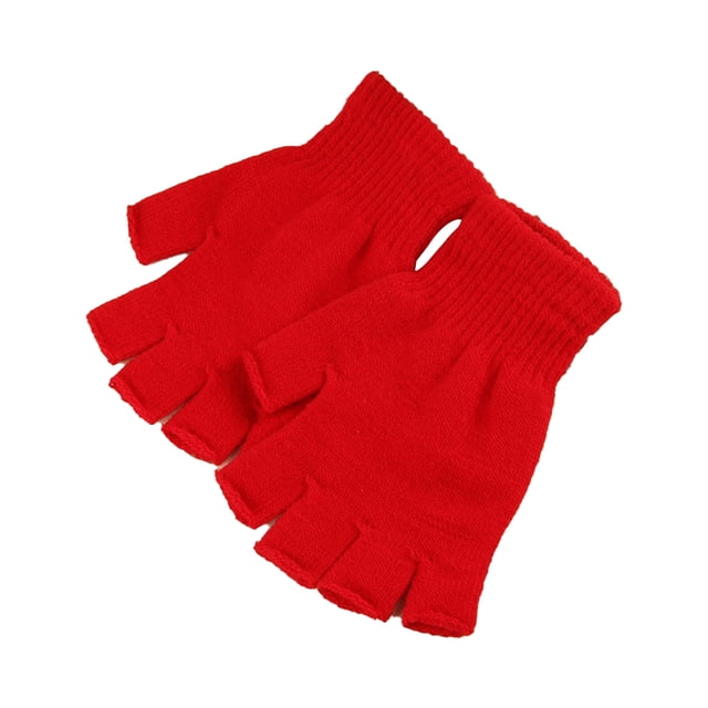 Manoplas de punto de Invierno Minnieouse Calentador de manos Rojo brillante Medios