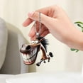 thumbnail image 3 of Big Mouth Horse-Shaped Plush Car Pendant with Multi-Functional Use for Car Interior Decoration, 3 of 7