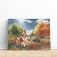 thumbnail image 3 of Goodbye Summer Collie Hello Fall Time for School Horizontal Matte Canvas Poster Collie Dog Lover Gifts Idea Wall Art Home Decor - 02014, 3 of 5
