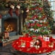 thumbnail image 4 of CaiYueKe Christmas Tree Skirt, Red Tree Skirts 35.4 Inch with Snowflake Reindeer Rustic Farmhouse Xmas Tree Skirt Christmas Decorations for Holiday Party Decoration, 4 of 7