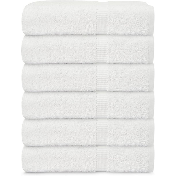 Gold Textiles Premium 100 Cotton White Bath Towel Set 12 Pack 24x50
