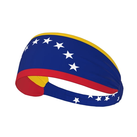 Unisex Flag Of Venezuela Sweatband Sports Headband For Running Cycling Yoga Workout Stretchy Hairband