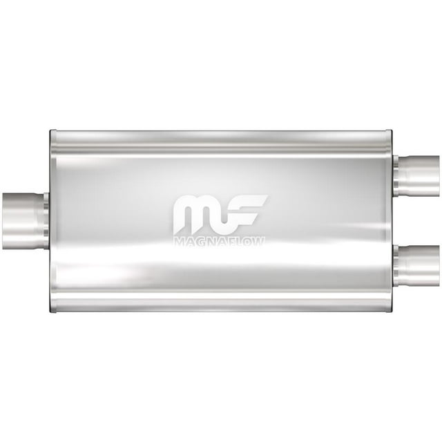 Magnaflow Performance Exhaust Muffler 12590 Single 3 Inch Center Inlet; Dual 3 Inch Outlets; 22 Inch Body/28 Inch Overall Length