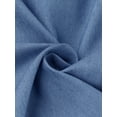 thumbnail image 4 of DARING DIVA Women's Peter Pan Collar Puff Short Sleeve Button Chambray Shirt XS Blue, 4 of 6