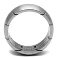 thumbnail image 3 of Anillo Color Plata Para Hombres de Acero Inoxidable Banda con Lineas, 3 of 4