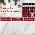 thumbnail image 7 of Valances for Windows Christmas Elk Rod Pocket Cafe Window Treatments Valance Curtains for Kitchen Bathroom Laundry Basement Windows 42"x18", 7 of 7
