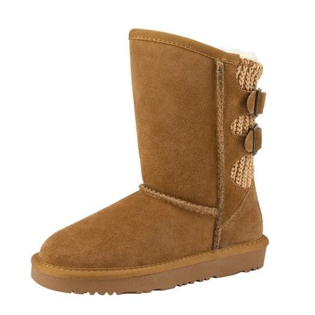 

Dream Pairs Girls Toddles Winter Fashion Snow Boots Ankle Fur Lined Outdoor Warm Snow Boots SWEATY-BUCKLE-K CHESNUT Size 1