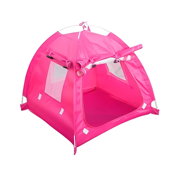 Greeniant Tienda de campaña para mascotas al aire libre, transpirable, lavable, cama plegable, cachorro, impermeable, perros pequeños y Hábitats y jaulas para animales pequeños L/Rojo rosa