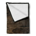 thumbnail image 2 of Chocolate Soft Flannel Fleece Blanket, Vintage Rustic Illustration of Detailed Hardwood Floor Design Carpentry Themed Pattern, Cozy Plush for Indoor and Outdoor Use, 50" x 70", Brown, by Ambesonne, 2 of 5