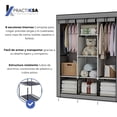 thumbnail image 3 of Closet Ropero Rack Armable Guardaropa Recamara Organización Color Gris Claro, 3 of 6