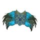 thumbnail image 4 of Chal de plumas artificiales para disfraz de cosplay para cóctel de Año Nuevo Azul, 4 of 9