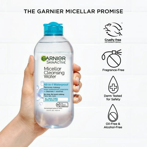 SkinActive Micellar Cleansing Water All in 1 Removes Waterproof 13.5 fl oz - Walmart.com