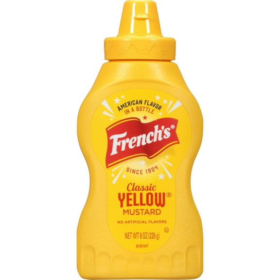 French's No Artificial Flavors Gluten Free Classic Yellow Mustard, 8 oz Bottle