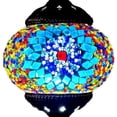thumbnail image 2 of Candelabro Led Lámpara colgante de mosaico, lámpara de araña clásica de estilo turco exótico romántico, 2 of 6