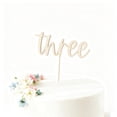 thumbnail image 3 of Topper de madera para pastel REMAX Decoración de 3er cumpleaños, 3 of 6