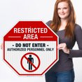 thumbnail image 2 of Restricted Area Sign, Do Not Enter Authorized Personnel Only Sign,, 2 of 8