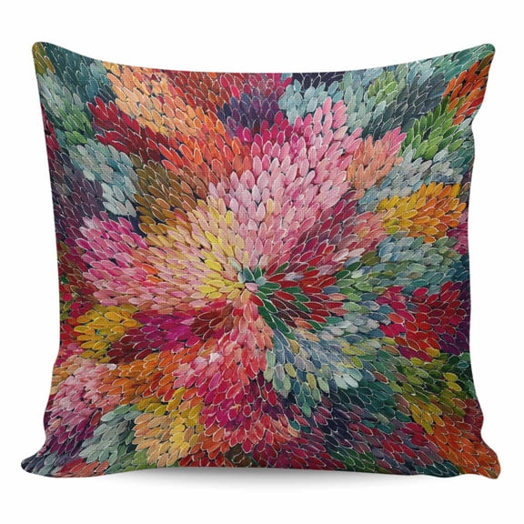 Colorful Dahlia Pillow Covers 26x26 Inch Decorative Throw Pillow Cover, Spring Flowers Modern Abstract Art Sofa Pillowcases Accent Cushion Case Home Decor Bedroom Living Room