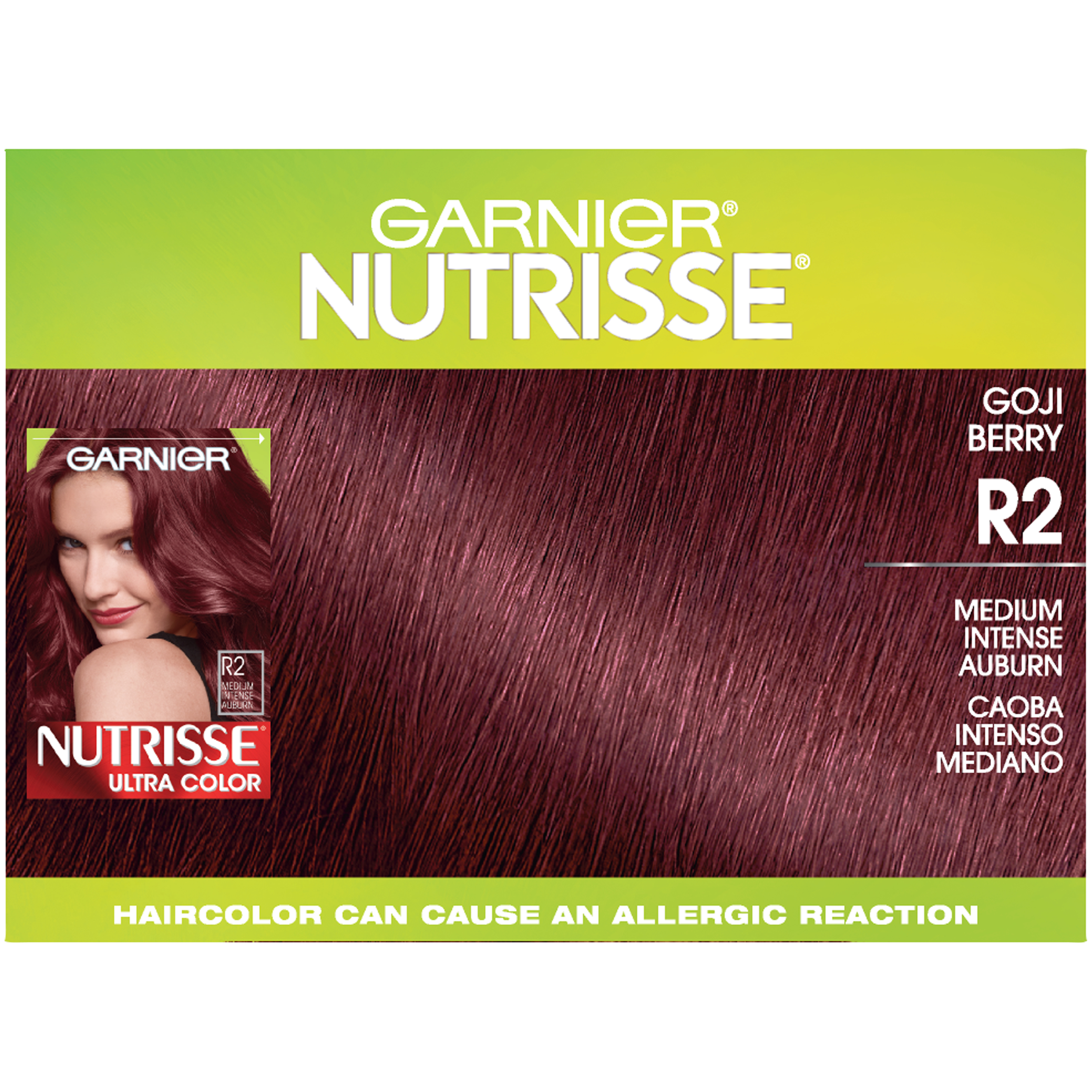Garnier Nutrisse Permanent Hair Color R3 Light Intense Auburn