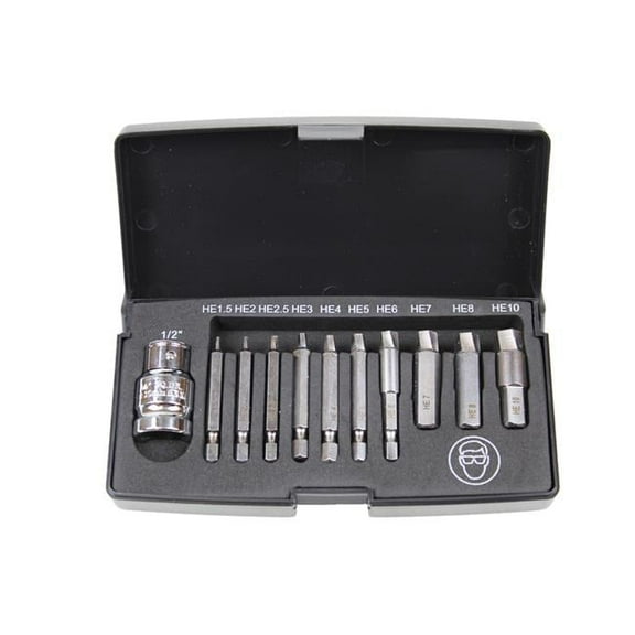 K Tool International  Damaged Hex Screw Extractor Set - 11 Piece