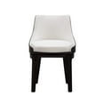 thumbnail image 3 of Boraam Orleans Swivel Low Back Wood and Cream Fabric Dining Chairs - Set of 2 - Black Finish, 3 of 5
