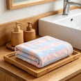 thumbnail image 5 of Anckoeil Cotton Towel, 28.35x12.99in Soft Absorbent Striped Towel for Daily Use, 5 of 5