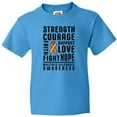 thumbnail image 3 of Inktastic Multiple Sclerosis Awareness Strength Courage and Support Youth T-Shirt, 3 of 5