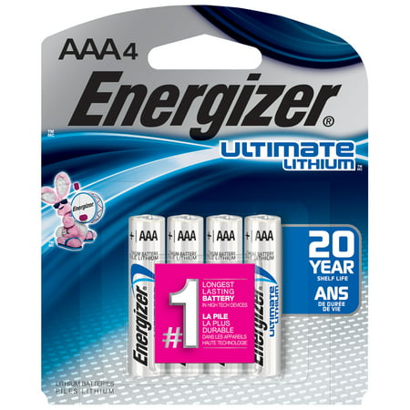 Energizer Ultimate Lithium AAA Batteries, 4 Pack (Best Aaa Battery Brand)