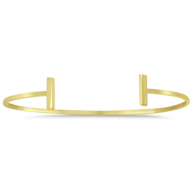 Bracelet Manchette en T Or Jaune 14k