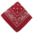 thumbnail image 1 of Meitianfacai Paisley Bandanas Multi Colored Set Cowboy Bandana Head Scarf Double Sided, Wine, 1 of 1