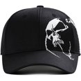 thumbnail image 2 of Hweilai Men's cotton baseball cap with skull pattern, 2 of 5
