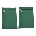 thumbnail image 3 of 2 piezas de bolsillo lateral cosido con cremallera, billetera pequeña, bolsa para teléfono, bolsa de seguridad para viajes Verde, 3 of 9
