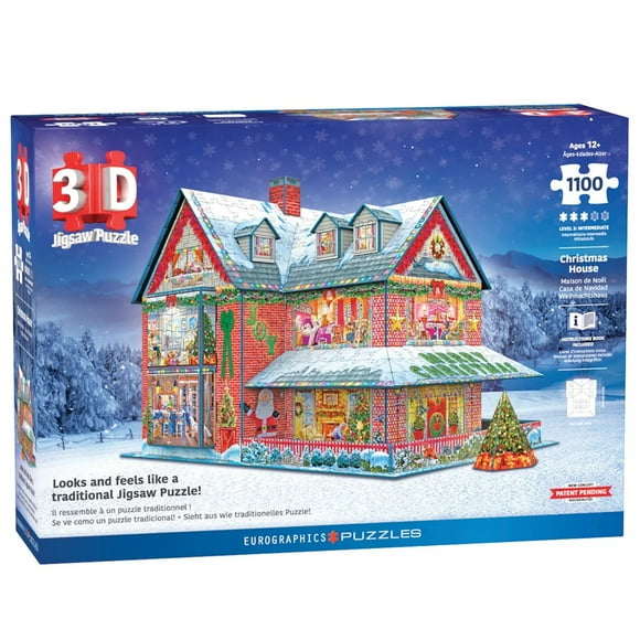Eurographics Maison de Noël 3D Casse-Tête de 1100 Pcs