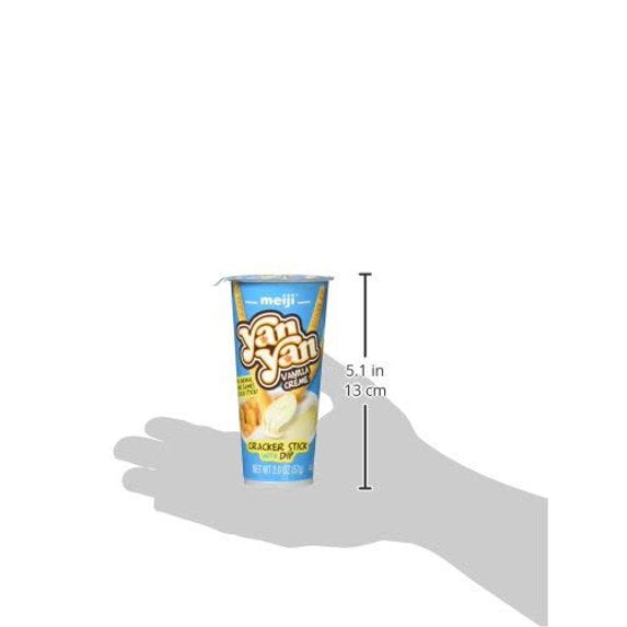Meiji Yan Yan Vanilla Crème Dip Snack Sticks, 10 Pack Box, 2 oz Each