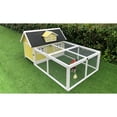 thumbnail image 6 of Hanover Outdoor Wooden Chicken Coop with Ramp, Large Wire Mesh Run, Waterproof Roof, Removable Tray 2.8 Ft. x 5.9 Ft. x 3.8 Ft., 6 of 11