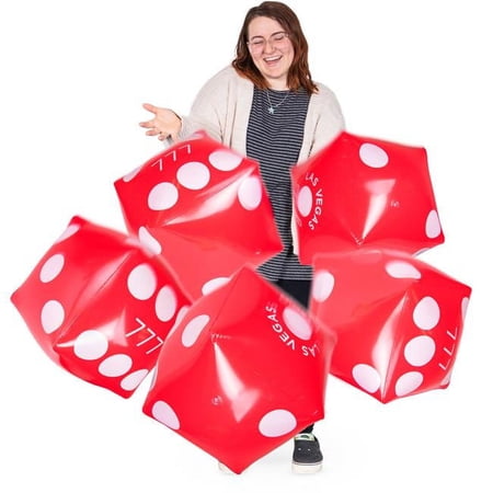 Condition photo showing New/Like New for brybelly 10985 cu. in. inflatable casino dice - pack of 5
