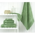 thumbnail image 6 of Cotton Paradise 100% Cotton 6 Piece Towel Set, Soft Absorbent Quick Dry Towels for Bathroom, Sage Green, 6 of 7