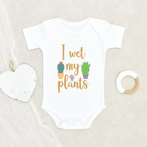 Succulent Plants Clothes - Wet My Plants Baby Clothes - Funny Baby Clothes - Newborn Baby Clothes