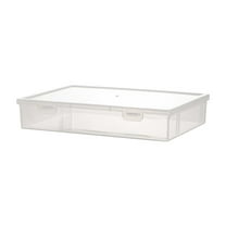 Gnmfd Transparent Stackable Desktop File Storage Box for Office School Home, Plastic Document Organizer for Papers Stationery, Storage Bins with Lids for Desk Drawers and Storage Shelves