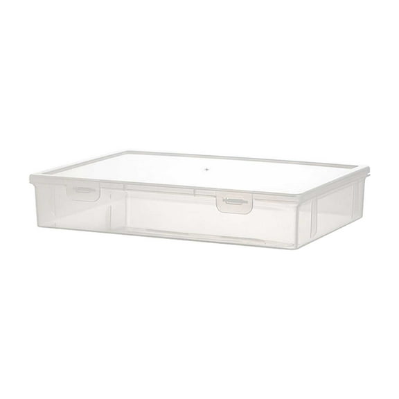 Gnmfd Transparent Stackable Desktop File Storage Box for Office School Home, Plastic Document Organizer for Papers Stationery, Storage Bins with Lids for Desk Drawers and Storage Shelves