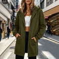 thumbnail image 2 of QIYAGBSA Hoodies for Women Zip Up Longline Hooded Sweatshirt with Front Pockets Casual Fall Winter Outerwear (Green, S), 2 of 7