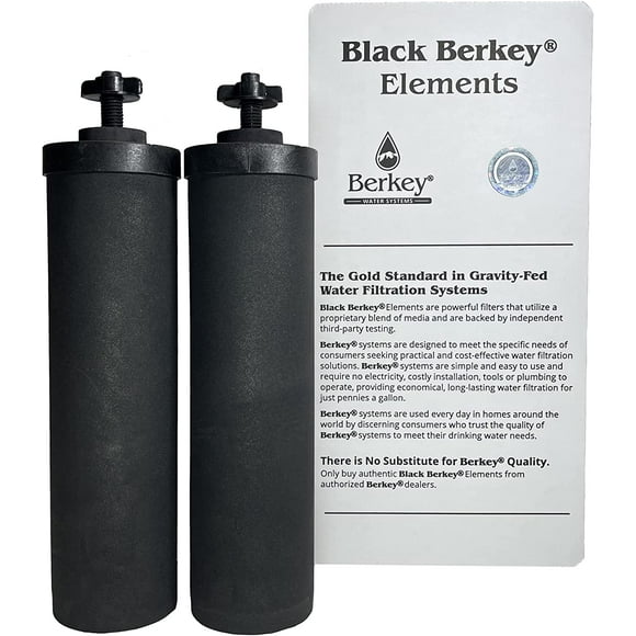 Berkey water filter replacement Black Berkey Elements BB9-2 Authentic Filters for Berkey water Systems (Set of 2)