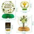 thumbnail image 3 of God Bless Honeycomb Centerpieces, Christian Baptism Table Decor with Olive Branch & Peace Pigeon for Easter Party,12pack, 3 of 6