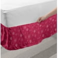 thumbnail image 2 of Winter Bed Skirt, Gentle White Snowflakes on Pink Background Soft Feminine Romantic Seasonal Pattern, Elastic Bedskirt Dust Ruffle Wrap Around for Bedding Decor, 4 Sizes, Pink White, by Ambesonne, 2 of 2