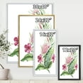 thumbnail image 4 of Designart 'Flamingo With Pink Flowers and Exotic Foliage' Traditional Framed Canvas Wall Art Print, 4 of 5